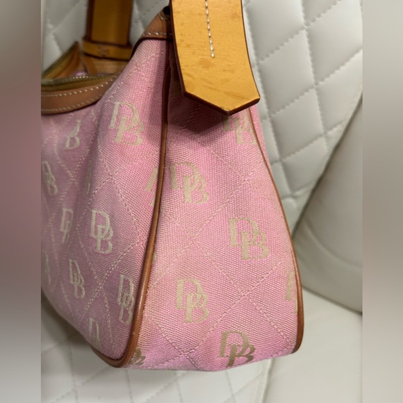 Dooney & Bourke vintage pink monogram shoulder bag Y2K rare vintage bag - Picture 10 of 16